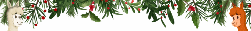 christmas banner alpacas